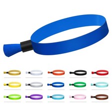 100 Pcs Cloth Wristbands, Disposable Wristbands for Events Blue 