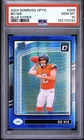 2024 Panini Donruss Optic Bo Nix Blue Hyper Rated Rookie #209 Broncos PSA 10