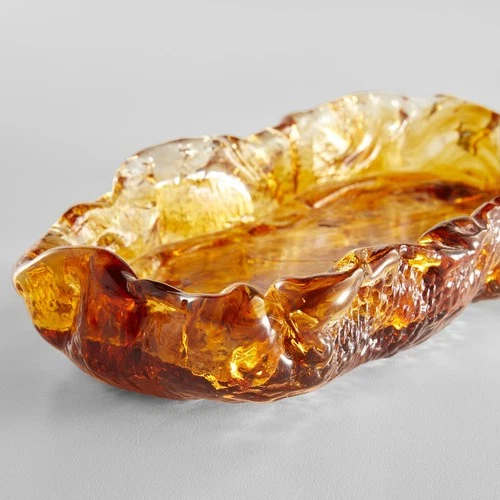 Cyan Design 11856 Molten Amber Tray, Large - Picture 2 of 4