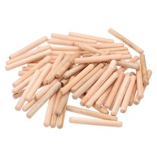 1/4 Wooden Dowel Pins, 212 Pcs M6x50mm Wood Dowel Pins Hardwood Pegs