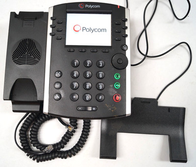 POLYCOM VVX411 Business IP Phone 12-Line Gigabit PoE VOIP No Handset WORKS D352