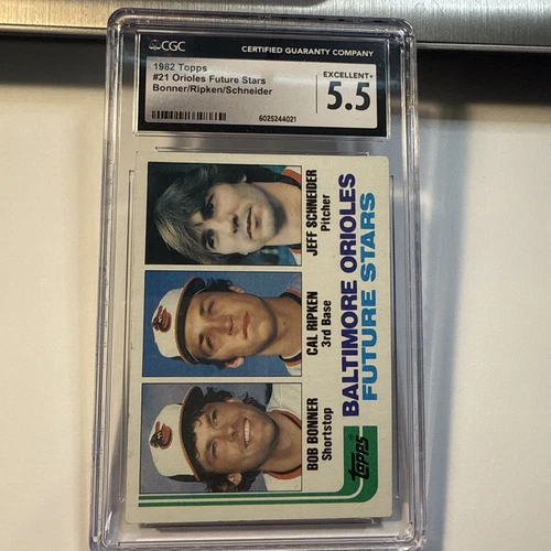 1982 Topps Cal Ripken Jr. #21 Baltimore Orioles Future Stars Rookie RC CGC 5.5