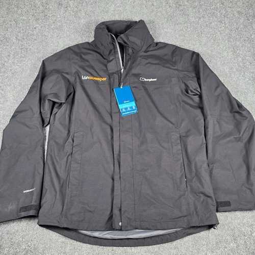 Berghaus RG Alpha 2.0 Jacket Mens L Black Hydroshell Waterproof w/Logo NWT - product listing photo