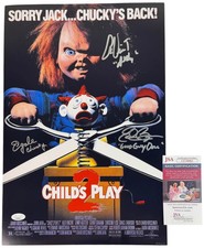 Alex Vincent, Ed Gale, Edan Gross CAST signed 12x18 Poster Chucky Child's Play 2