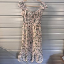 Heartloom White & Floral Off-Shoulder Puff Sleeve Sundress