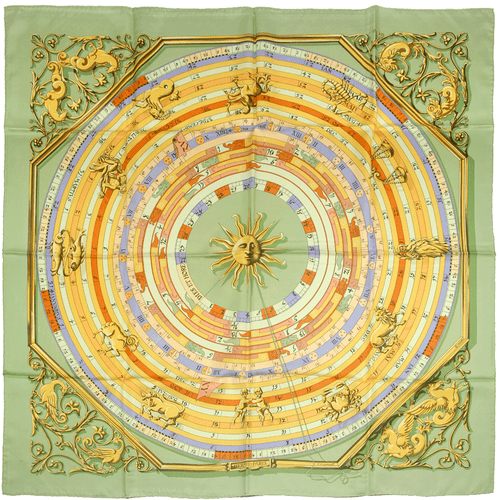 Hermes Schal ASTROLOGIE 90cm Seide Carre Foulard FRANCOISE FACONNET
