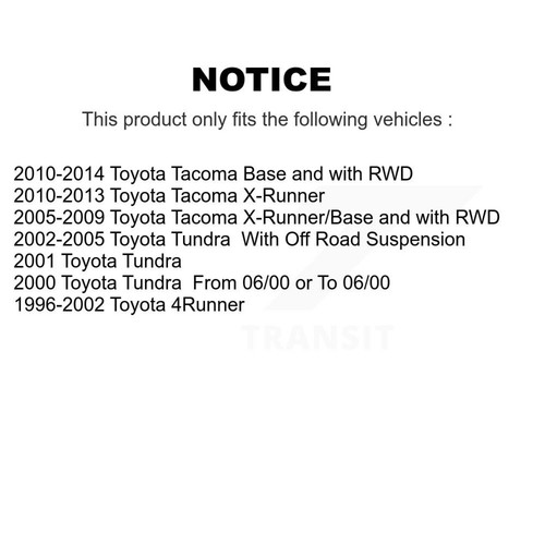TOR KTR-100827 Sway Bar Link Front for 4 Runner Toyota Tacoma Tundra 4Runner - Picture 2 of 2