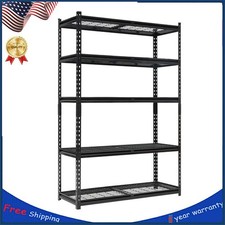 Heavy Duty 5-Tier Garage Shelving Rack 2500 lbs Capacity Storage for Warehouse