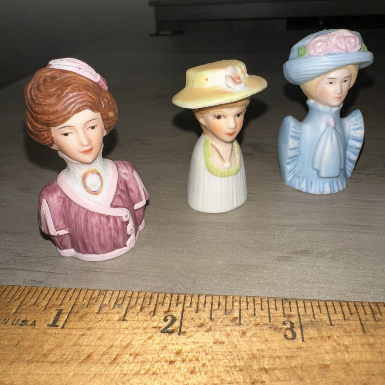 1980s Avon Ladies of America Thimbles Set of 5!