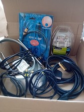 Paquete de cables de TV/audio - Scart, coaxial, aéreo - como se muestra en las fotos - sin probar