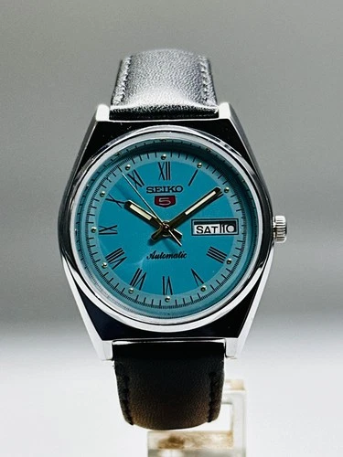 Rare Vintage Refurbished Seiko 5 Automatic Day/Date Japan Men's Wrist Watch