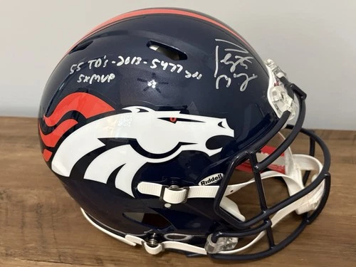 Peyton Manning Signed Broncos Authentic FS Speed Helmet (Steiner)