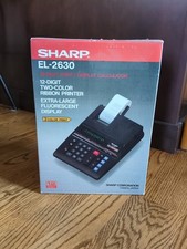 Vintage Sharp EL-2630 Printing Calculator With Box