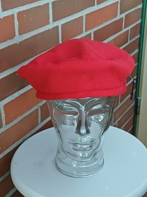 BASCO Baskenrot Damenmütze Hut Unisex aus 100% Polyester Vintage Look G.r 60 Neu
