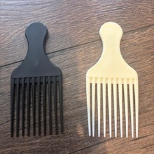 Lot Of 2 Vintage 90s Goody Hair Pick Lift Combs Picks 5 Made USA Black Cream