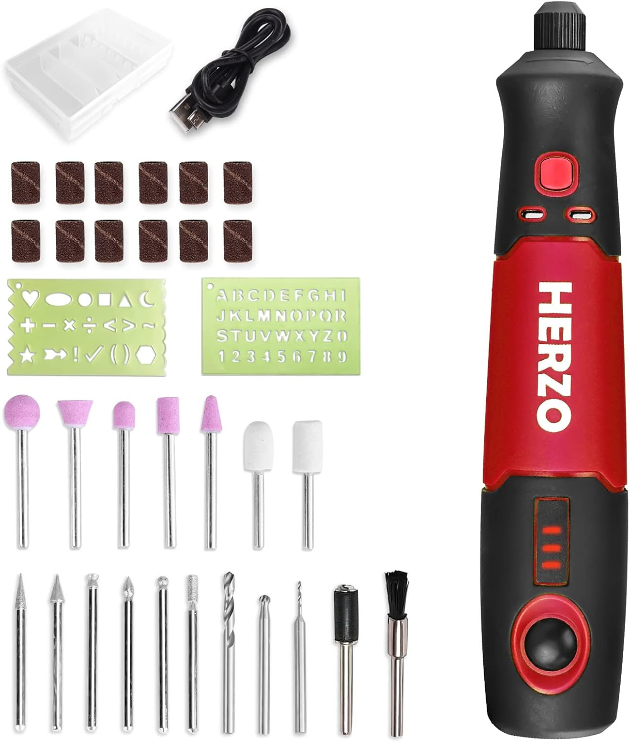 Kit Mini Trapano Elettrico 3.7V Cordless - Utensile Rotativo USB 15000RPM