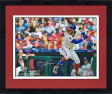Framed Bryce Harper Phillies Signed 8x10 Batting Stance Horizontal Photo