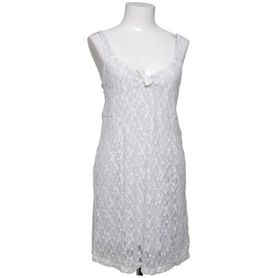 Mystree, Kleid, Größe: L, Weiß/Grau, Polyamid/Polyurethan, Blumen, Spitze #PGG