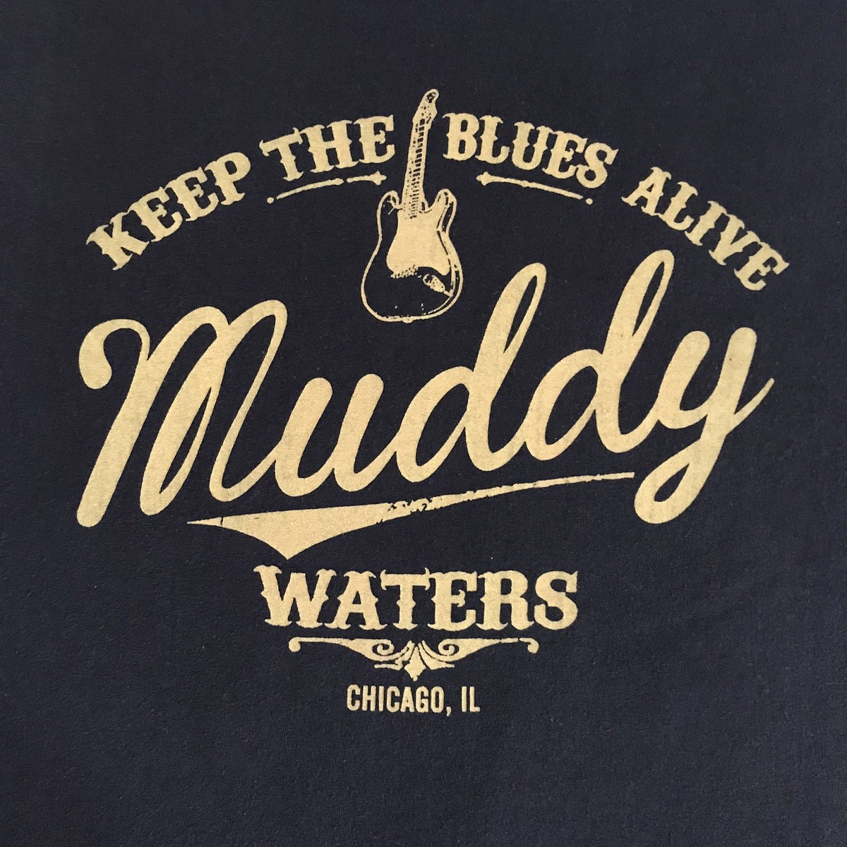 Muddy Waters KEEP THE BLUES ALIVE Tshirt Gildan 3XL Blue Heavy Cotton Chicago