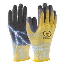 Electrical Insulated Gloves 400V Resistance Electrician Anti-slip Work Gloves