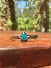 Turquoise Cuff Bracelet | Kingman | 925 Sterling Silver A573