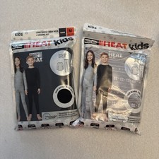 32 Degrees Heat Lot of 2 Kids Long Sleeve Crew Neck  Legging Set Black gray M