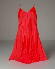 Victoria s Secret Babydoll Bias Cut NIGHTGOWN Lingerie Red Gown Sz M New NWOT