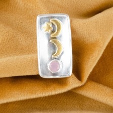 Natural Rose Chalcedony Gemstone 925 Sterling Silver Handmade Ring All Size DW