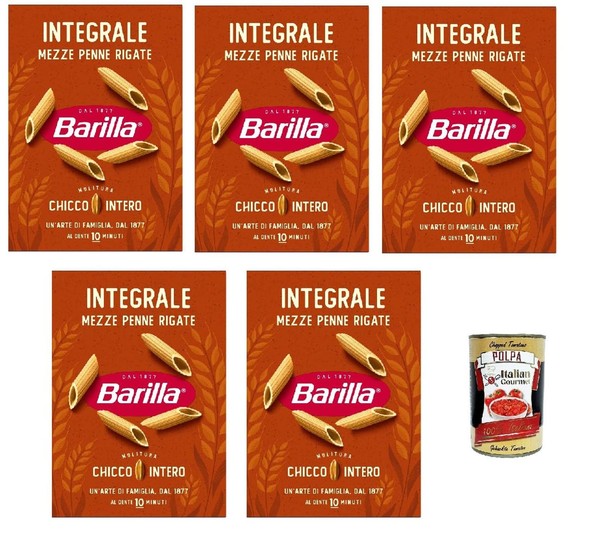 Barilla Vollkorn Penne 5X500G Pasta Mit Rillen Al Dente +Polpa 400G-image