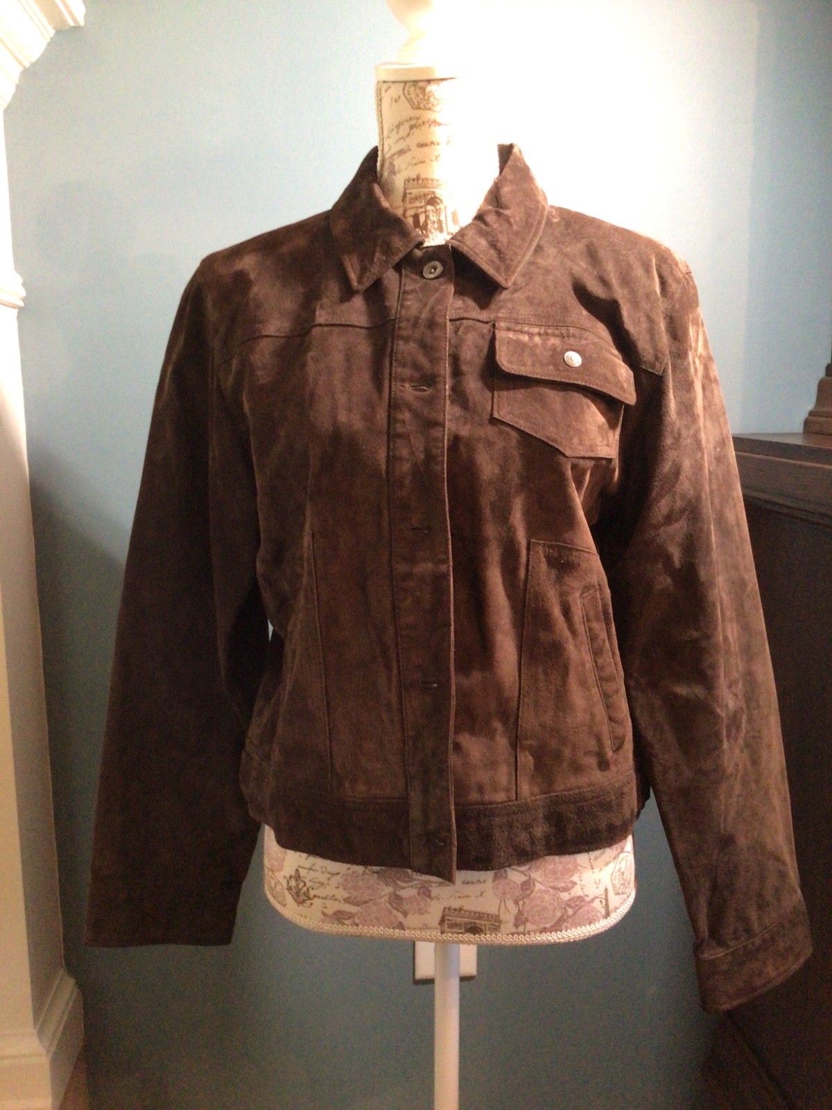 VTG W-L Suede Jacket Button Up Ameri/Eagle Outfit… - image 1