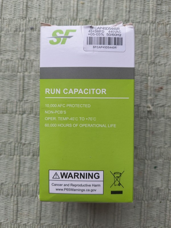 Trane SFCAP40D5440R Capacitor Open Box Never Used