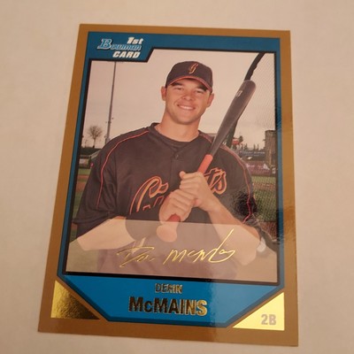 2007 Topps 1st Bowman Card Derin Mcmains #bp98