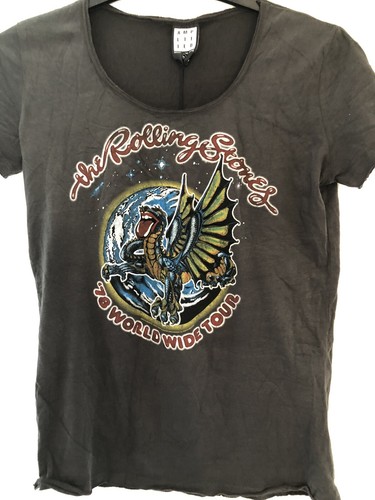 Ladies XL Rolling Stones Amplified Rare T Shirt 1978 Tour BNWT - Picture 2 of 8