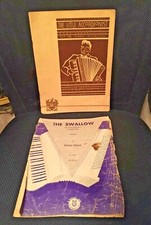 Lot of 2 Vintage 1920's PIETRO DEIRRO Piano Accordion Music Book -The Swallow