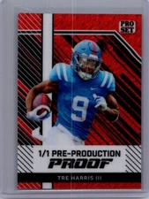 Tre Harris III 2024 Leaf Football 1/1 Pre Production Proof