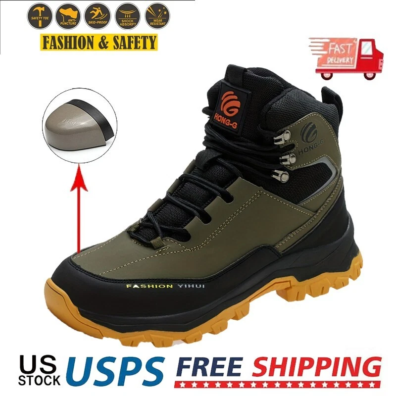 Work Shoes Mens Safety Shoes Indestructible Shoes Comfortable Steel Toe Sneakers