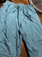 VTG Women Parachute Pants Teal Size Medium