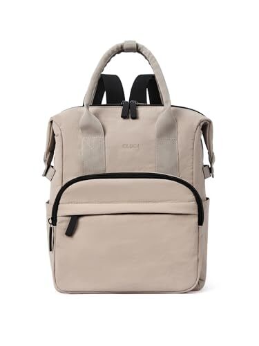 Quilted Mini Backpack for Women in Khaki & Black