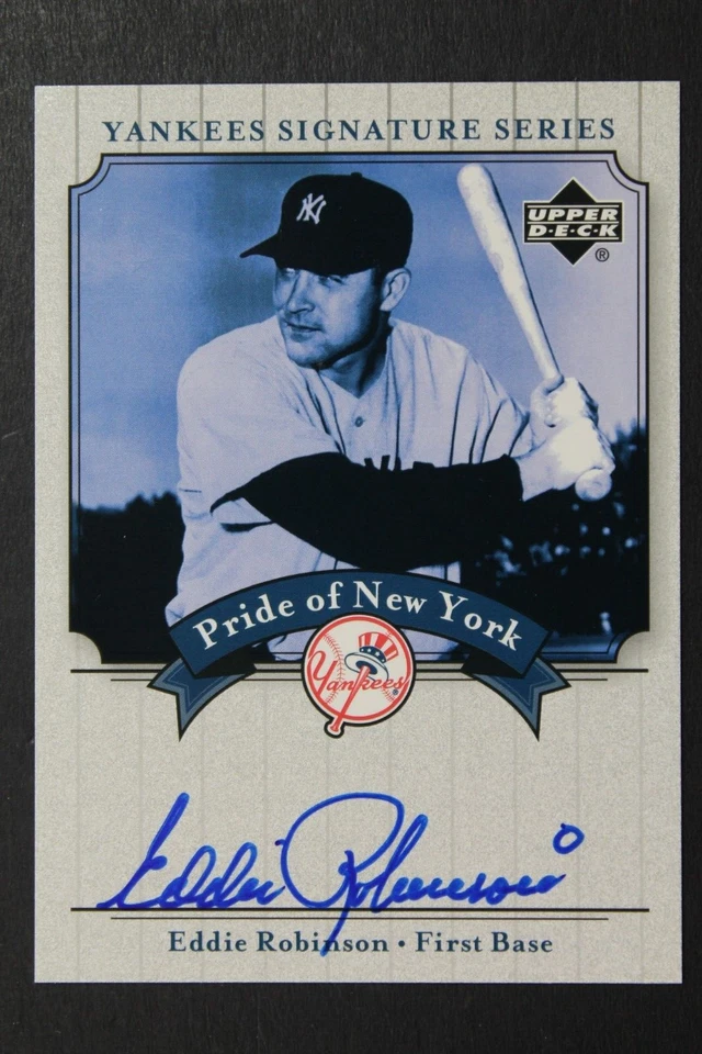 Eddie Robinson HOF Autographed 2003 UD Pride of New York Yankees Series Card - Image 4 of 4