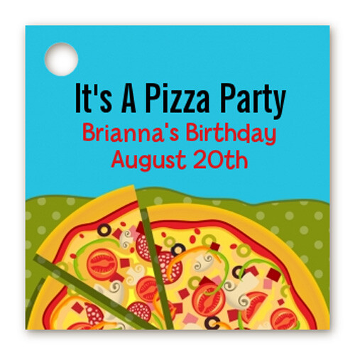 Pizza Party - 20 Personalized Birthday Party Favor Tags