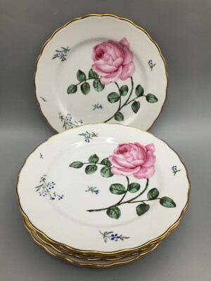 6x MMA Metropolitan Museum of Art Rose Floral Japan 8'' Salad Bread Plate Set