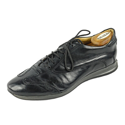 MERCANTI FIORENTINI Black Leather Fashion Sneakers Oxfords  display picture 1