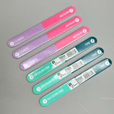 WALGREENS (6 PACK!) 4-Way Nail Shaper Nail File Coarse to Fine 7'' WIC 254451