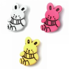 ABC Buttons 21mm Bunny Rabbit Button Nylon Shank 34 Lignes