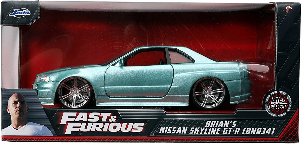 Brian's Nissan Skyline GT-R (R34) Fast and Furious 1/24 7 Diecast