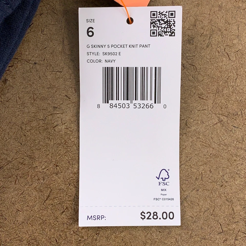 Pantalón ajustado French Toast para niñas talla 6 azul marino tejido 5 bolsillos paquete de 3 SK9502 NUEVO CON ETIQUETAS Foto 3 de 4