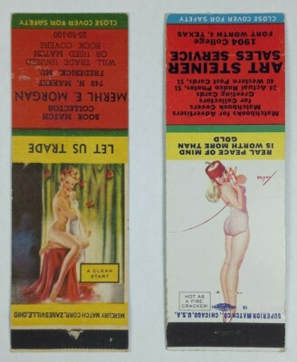 1940s Fort Worth TX Frederick MD Pinup Girl Cabaret Risque Trade Matchbook Cover