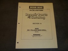 Manual de catálogo de piezas de sembradora sin labranza Bush Hog Lilliston 9680