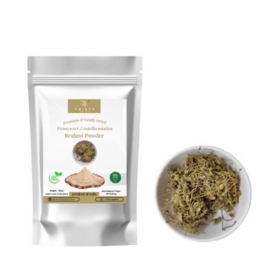 Indian Pennywort Centella asiatica Brahmi Powder Pure Organic Ayurveda 70gm 2Pcs