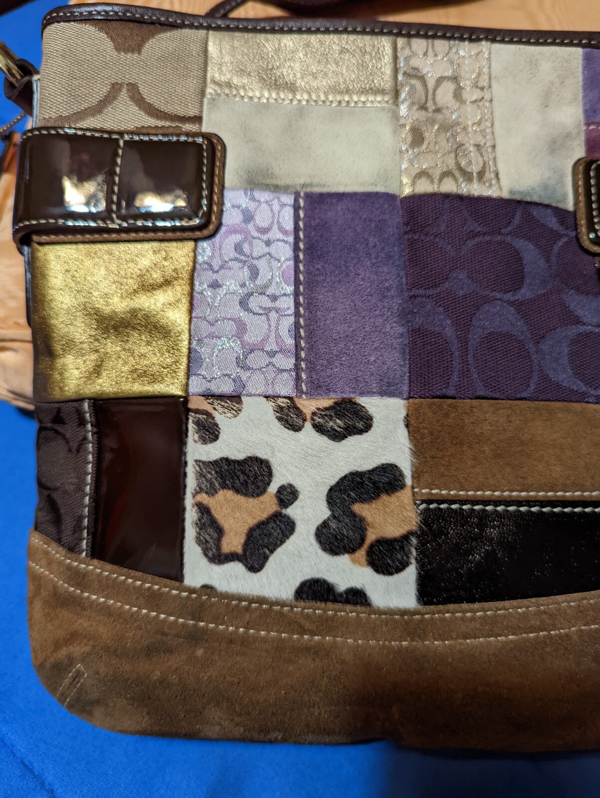 COACH Patchwork Limited Edition Leather Suede Cro… - image 8